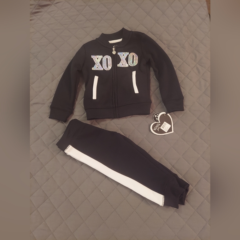 Kids Black and White Track Pants